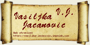 Vasiljka Jacanović vizit kartica